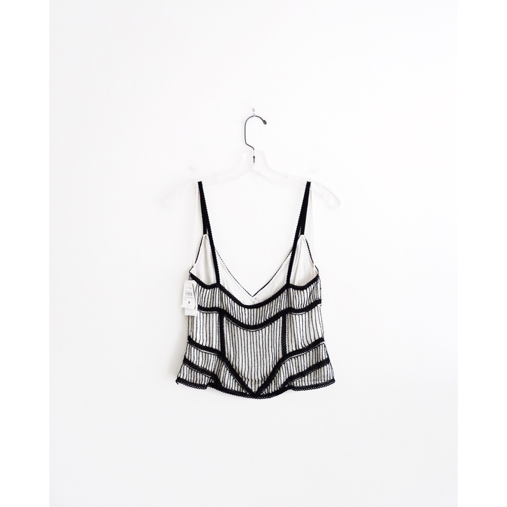 Ralph Lauren White Silk Black Beaded Cami 4 - NWT - Picture 2 of 4